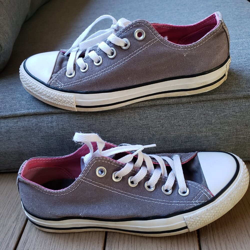EUC CTAS Converse Double Tongue Ox 553443F Gray (7) KICKS - Picture 5 of 6